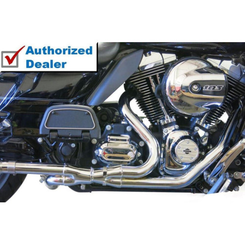 PartzBiz HD: 3442941-Bassani 2 into 2 2x2 True Dual Header Pipes Exhaust Harley 09-16 Touring Bagger