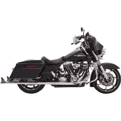 PartzBiz HD 1F17E36 - Bassani 36‚” ท่อไอเสียโครเมียม 2 1/4 Bagger Fishtail Slip-On Mufflers Harley Touring