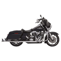 PartzBiz HD 1F27E36 - Bassani Chrome 36” Exhaust 2 1/4  Bagger Fishtail Slip-On Mufflers Harley Touring
