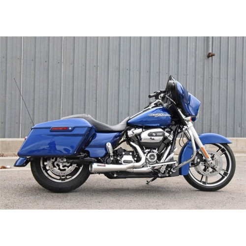 PartzBiz HD: 3466045-Bassani Chrome Road Rage 2 เป็น 1 ระบบท่อไอเสียสั้น 17+ Harley Touring