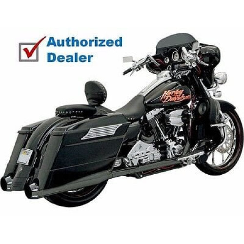 PartzBiz HD: 3460418-Bassani Black Bagger Stepped True Duals Exhaust B1 Mufflers 95-16 Harley Touring PartzBiz HD: 3460418-Bassani Black Bagger Stepped True Duals Exhaust B1 Mufflers 95-16 Harley Touring