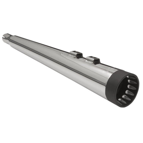 PartzBiz HD: 3443796-Bassani 4” DNT Chrome Black Cap Bagger Exhaust Megaphone Mufflers Harley Touring