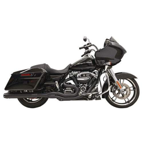 PartzBiz HD: 3443846-Bassani Black Road Rage ท่อไอเสีย 2 เข้า 1 4 ท่อตรง 17+ Harley Touring