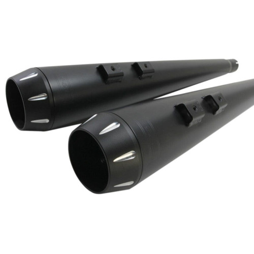 PartzBiz HD: 3443858-Bassani Black True Dual Down Under Exhaust w/ Megaphone Mufflers Harley Touring