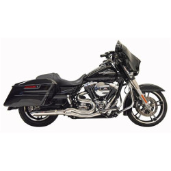 PartzBiz HD 1F68C - Chrome Bassani 2 เป็น 1 Road Rage Hot Rod ผลิตภัณฑ์ระบบท่อไอเสีย Harley Touring