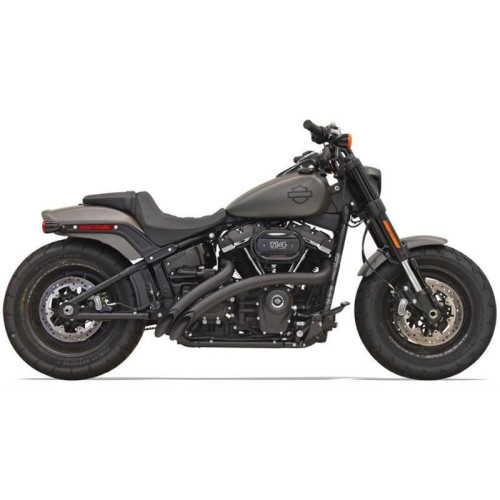 PartzBiz HD: 3443844-Bassani Black Radius Street Sweeper Exhaust Headers Pipes 2018-21 Harley Softail