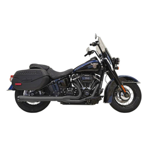 PartzBiz HD: 3442980-Bassani Black Road Rage 2 Into 1 Exhaust Header Pipes System Harley Softail FL
