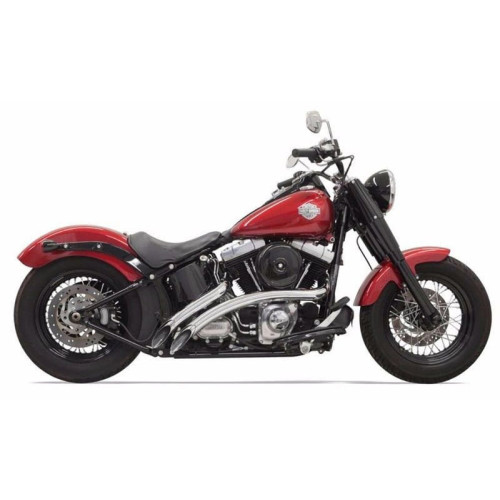 PartzBiz HD: 3443907-Bassani Chrome Radial Sweepers Exhaust Pipes w/ Heat Shields Harley Softail Dyna PartzBiz HD: 3443907-Bassani Chrome Radial Sweepers Exhaust Pipes w/ Heat Shields Harley Softail Dyna