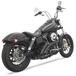 PartzBiz HD 1SD2FBB - Bassani Black Radial Sweepers ท่อไอเสียแบบมีรู Heatshields Harley Softail FXD PartzBiz HD 1SD2FBB - Bassani Black Radial Sweepers ท่อไอเสียแบบมีรู Heatshields Harley Softail FXD