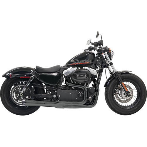 PartzBiz HD: 3445129-Chrome Bassani Mega Power 2 into 1 Road Rage II Exhaust Pipe Short Sportster XL