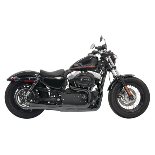 PartzBiz HD: 3445330-Black Bassani Mega Power 2 into 1 Road Rage II Exhaust Pipe Short Sportster XL PartzBiz HD: 3445330-Black Bassani Mega Power 2 into 1 Road Rage II Exhaust Pipe Short Sportster XL