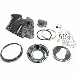 PartzBiz HD 2001-1481 - Drag Specialties 7” Chrome Headlight Cowl Nacelle Kit Harley Softail FL 86-2017 PartzBiz HD 2001-1481 - Drag Specialties 7” Chrome Headlight Cowl Nacelle Kit Harley Softail FL 86-2017