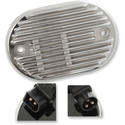 PartzBiz HD 2112-0805 - Drag Specialties Chrome Solid State Voltage Regulator 12V Harley 08-10 Softail