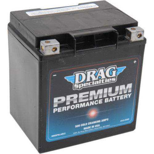 PartzBiz HD: 3450548-Drag Premium Performance AGM 500 CCA GYZ32 Battery Harley Touring Bagger Dresser