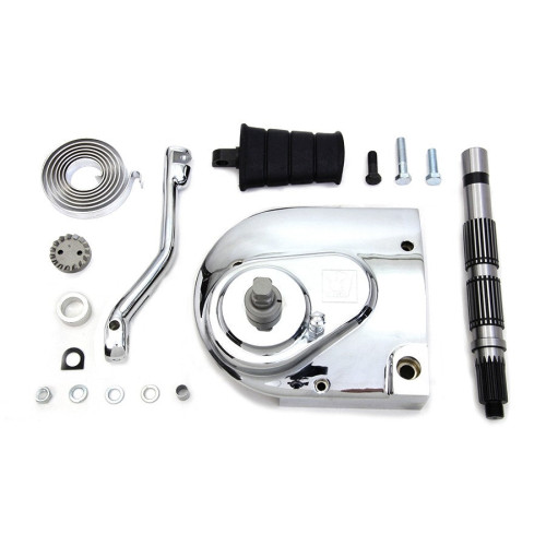 PartzBiz HD: 3448280-Chrome Kicker Kick Starter Conversion kit 1991-2003 Harley Sportster XL 883 1200