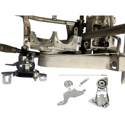 PartzBiz HD 22-0720 - V-Twin Rocker Clutch Kit Chrome Offset Aluminum HeelToe Shift Trans Harley 36-84