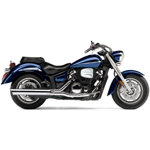 PartzBiz HD: 3446857-Cobra Exhaust Chrome Slip-On ท่อไอเสียปลายสแกลลอป 07-16 Yamaha XVS1300A V-Star
