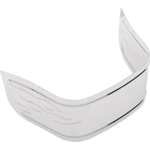 PartzBiz HD: 3448513-Chrome Replacement Flamed Fender Skirt Tip Harley Softail Touring Electra Glide