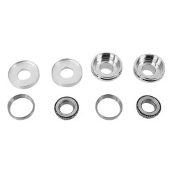 PartzBiz HD 24-1324 - Chrome Fork Stem Neck Cups 7/8” 1” Front End Conversion Kit Harley Sportster 45”