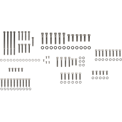 PartzBiz HD 2401-0562 - Drag Engine Case Socket Bolt Kit Black Knurled Harley Softail Dyna 07-17