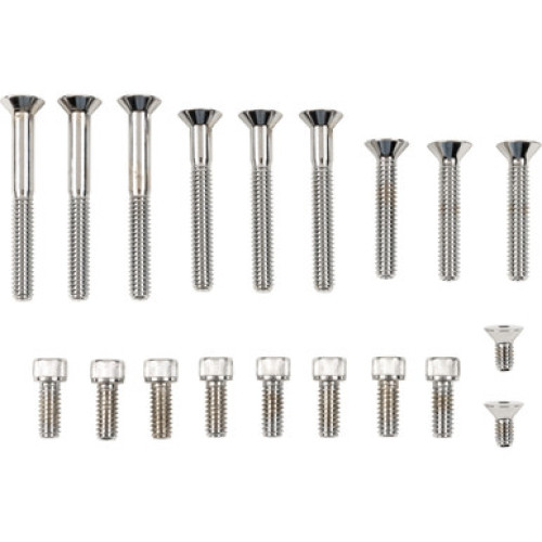 PartzBiz HD: 3487995-Drag Transmission Side Cover Socket Bolt Kit Chrome Knurled Harley Touring 07-16 PartzBiz HD: 3487995-Drag Transmission Side Cover Socket Bolt Kit Chrome Knurled Harley Touring 07-16