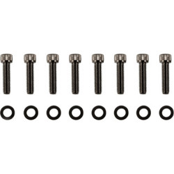 PartzBiz HD 2401-1032 - Drag M8 Transmission Bearing Socket Bolt Kit Black Knurled Harley 17+ FL FX FS