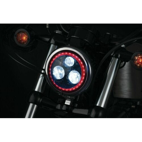 PartzBiz HD: 3457730-Kuryakyn Orbit Prism 5.75” 5-3/4” LED Multi-Color Bluetooth Headlight Universal