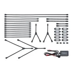 PartzBiz HD 2803 - Kuryakyn Prism+ Pro Kit LED L.E.D. Kit Bluetooth Controller Light Changing 12V