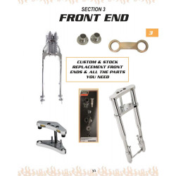 PartzBiz HD 29-79 - Ultima 5 Degree Raked Chrome Billet Triple Trees Harley Softail  41MM Front End