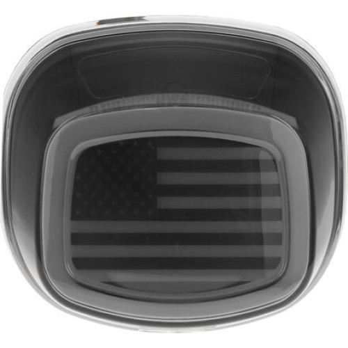 PartzBiz HD: 3483467-Kuryakyn Tracer US Flag LED ไฟท้ายควันเลนส์ใบอนุญาต Light Harley Touring