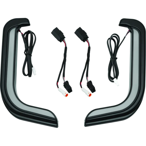 PartzBiz HD: 3483316-Kuryakyn Tracer LED Lower Fairing Accent Black Lights Snap-In Harley Touring