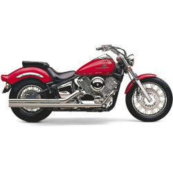 PartzBiz HD 2967 - Cobra Chrome Lo-Boy Shotgun Exhaust Pipes Headers 1999-2009 Yamaha V-Star 1100