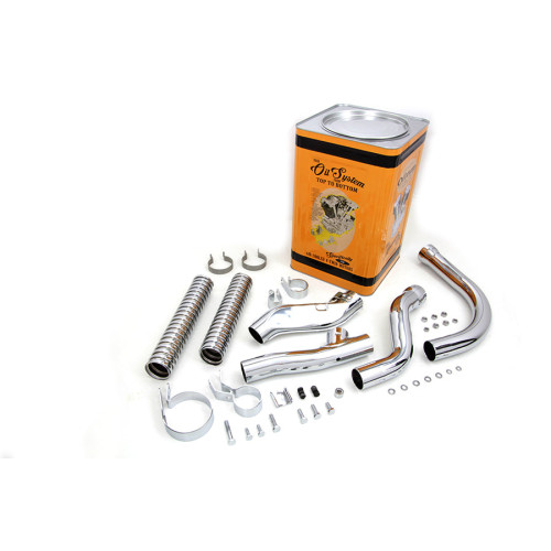 PartzBiz HD: 3446038-Chrome Replica Replacement ท่อไอเสียชุดหัว 1948-1957 Harley Panhead FL
