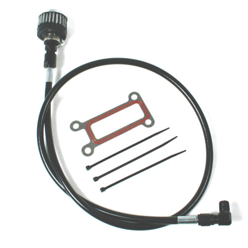 PartzBiz HD: 3486817-Feuling Oil Tank Breather Kit Black Steel Harley Touring Twin Cam Bagger 99-01