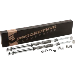 PartzBiz HD 31-2504 - Progressive Monotube Front Fork Cartridge Lowering Kit 2” Harley Softail 00-17
