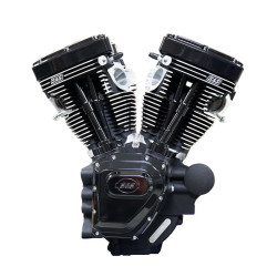 PartzBiz HD 310-0770 - S&S Black & Chrome T111 111‚” เครื่องยนต์ Long Block 99-06 Harley Twin Cam TC88A