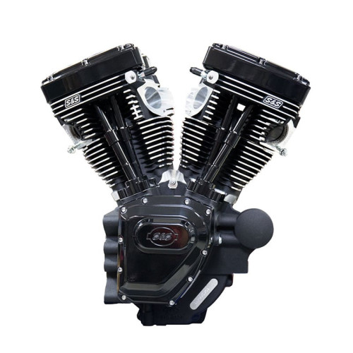 PartzBiz HD: 3453258-S&S Black & Chrome T111 111‚” เครื่องยนต์ Long Block 99-06 Harley Twin Cam TC88A