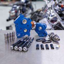 PartzBiz HD 310-1004B - S&S M8 Cam Plate Oil Pump Kit Package Chrome 475C Chain Harley Touring Softail