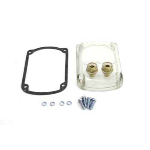 PartzBiz HD: 3458125-New Clear Magneto Top Cover Cap Brass Contacts Joe Hunt Fairbanks Morris Harley