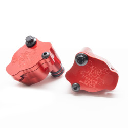 PartzBiz HD 3250 - Feuling Cylinder Head Breathers Aluminum Red Pair Set Kit Harley M8 M-Eight