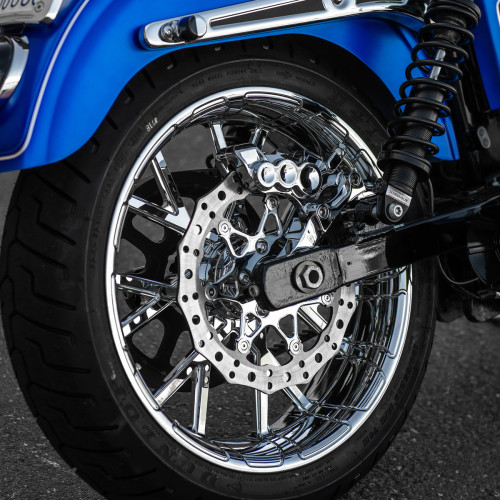PartzBiz HD: 3443545-Arlen Ness Procross Chrome 11.8” Front Floating Brake Rotor Harley Softail Dyna