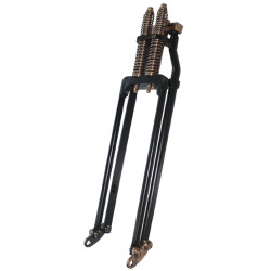 PartzBiz HD 35233 - 2” Over 24” Black Copper Brass Springer Front End Harley Bobber Chopper Softail
