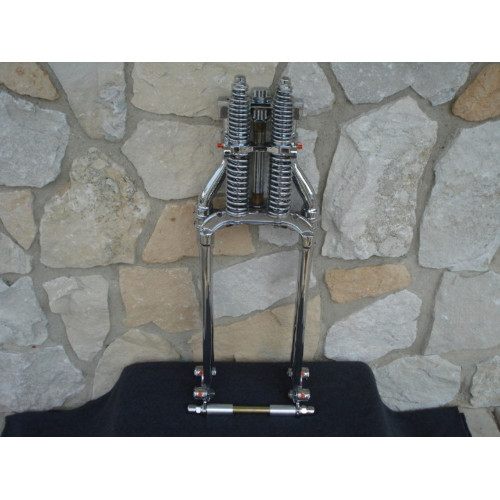 PartzBiz HD: 3442476-Antique Vintage Replica Chrome 26” 6” Over Stock Springer Fork Front End Custom