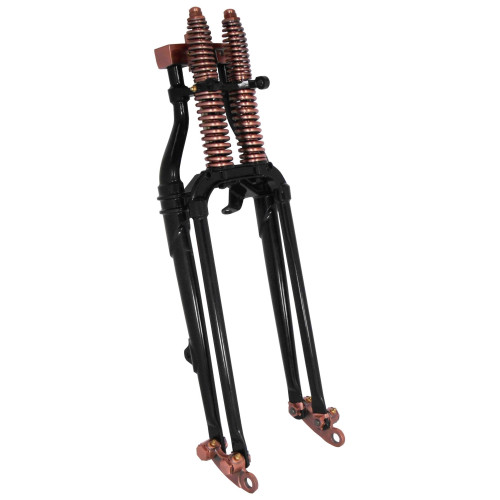 PartzBiz HD: 3461832-Antique Replica Black Copper 28 18” 2 Under Stock Harley Springer Fork Front End