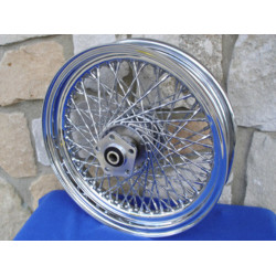 PartzBiz HD 36-361 - Chrome 16 X 3” 80 Twisted Spoke Rear Wheel Rim Harley Softail Dyna Sportster FXR