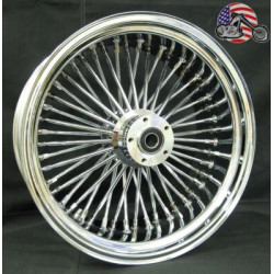 PartzBiz HD 37-531 - Ultima Chrome 16 x 5.5 48 Fat King Spoke Rear Wheel Harley Chopper Bobber Custom