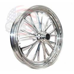 PartzBiz HD 37-622-25mm - Polished Manhattan 21 X 3.5 Billet Front Wheel Rim Harley Touring 08+ NON-ABS