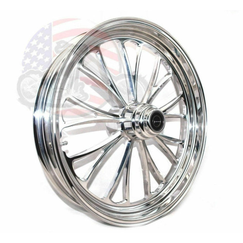 PartzBiz HD: 3452538-Polished Manhattan 21 X 3.5 Billet Front Wheel Rim Harley Touring 08+ NON-ABS