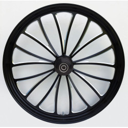 PartzBiz HD 37-662 - Black Manhattan 23 x 3.5 Billet Front Wheel Rim Harley Touring Softail Chopper