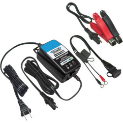 PartzBiz HD 3807-0544 - Drag Specialties Optimate 1 Duo Battery Charger Maintainer 12V Motorcycle Street